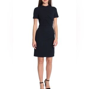 Maggy London Mock Neck Short Sleeve Sheath Dress